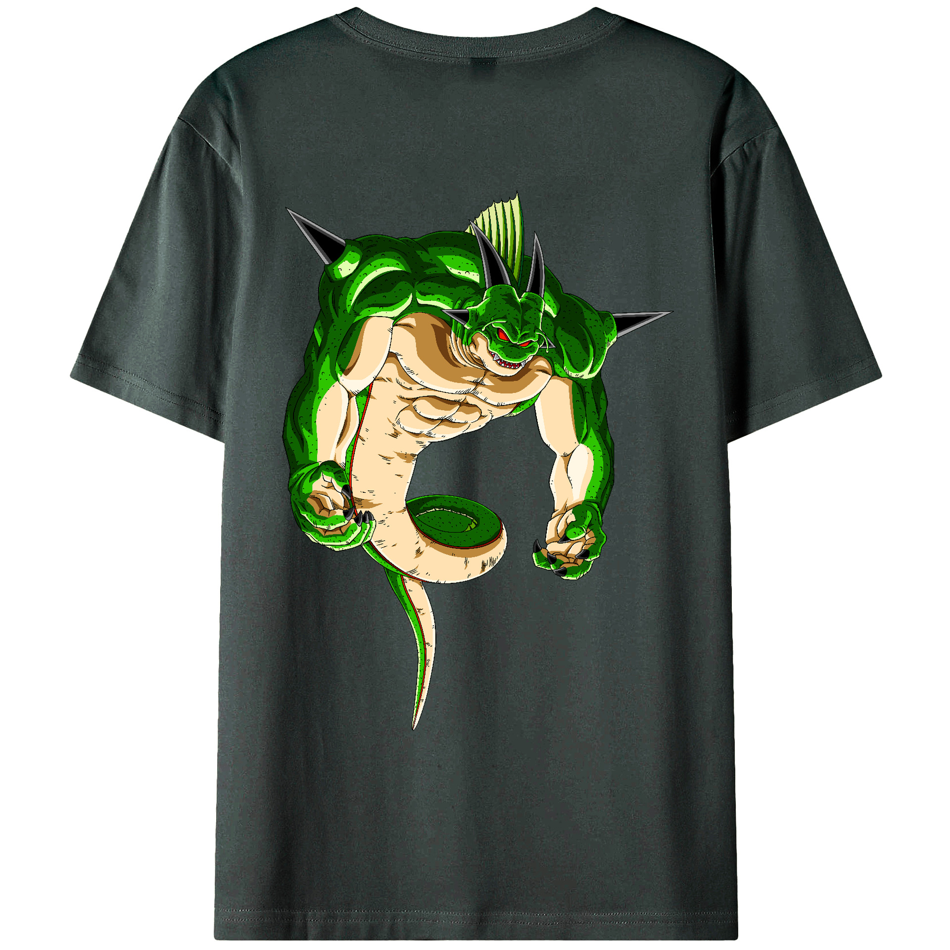 （画像用） ドラゴンボール 神龍 シェンロン DRAGON BALL Shenron 綿100％ メンズ半袖Tシャツ（バックプリント） 通気性